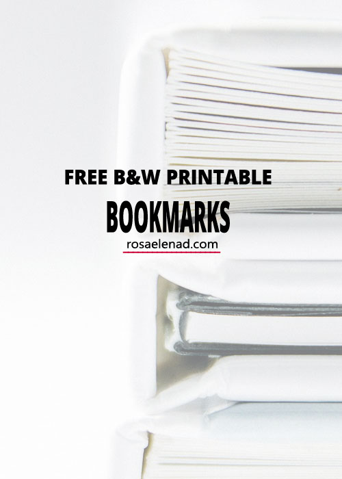 Free Black-and-White Printable Bookmarks pdf - rosaelenad.com