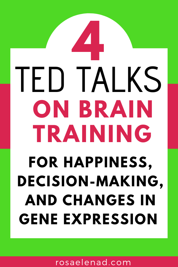 Text overlay - 4 TED talks on brain training