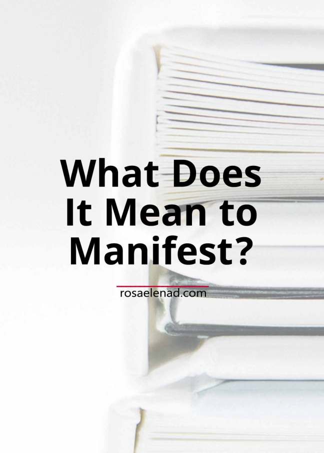 Manifest meaning